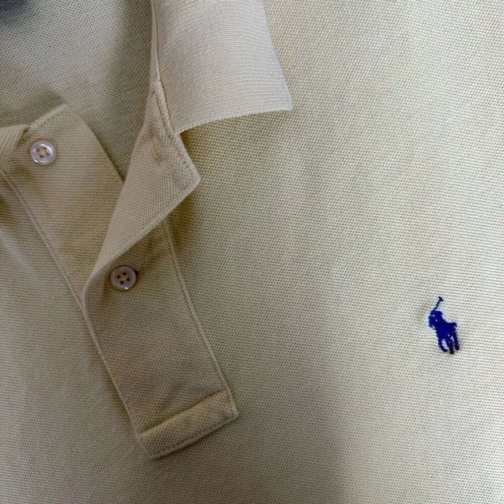 Polo Ralph Lauren Shirt Mens 2XL Yellow Polo Short Sleeve‎ Cotton Casual Adult